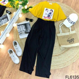 Quần nữ dáng suông vải silk cát mềm mịn tôn dáng