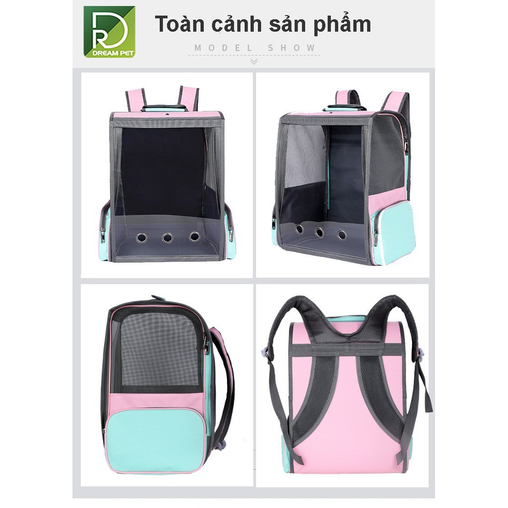 Balo Chó Mèo Size Lớn Chống Nắng - Sản Phẩm Cao Cấp Cho Thú Cưng 10kg DreamPet