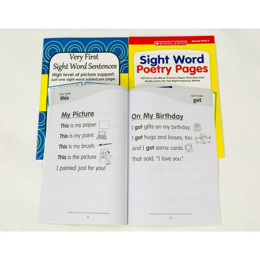 Sight word 4q - bản A4 đẹp