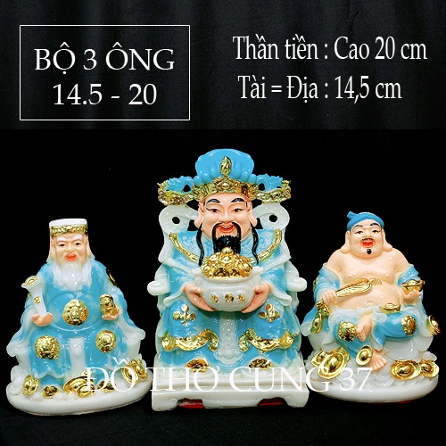BỘ 3 ÔNG XANH BIỂN -THẦN TÀI +THỔ ĐỊA +THẦN TIỀN