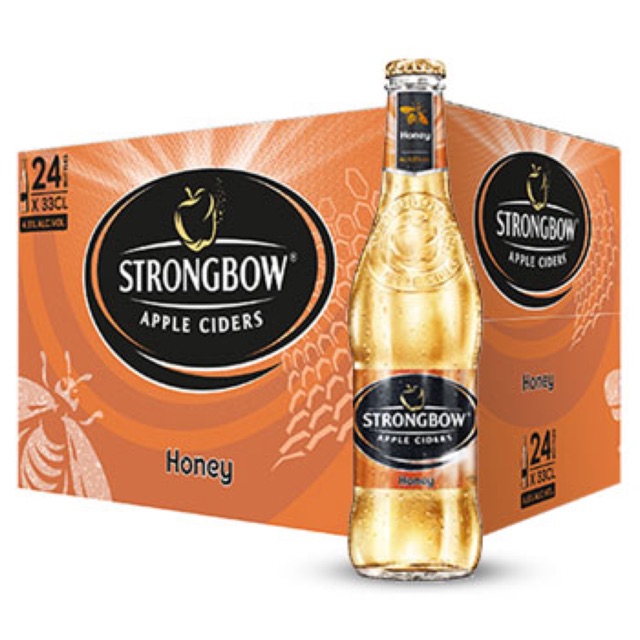 24 Chai Strongbow Honey + tặng kèm Hạt điều rang muối