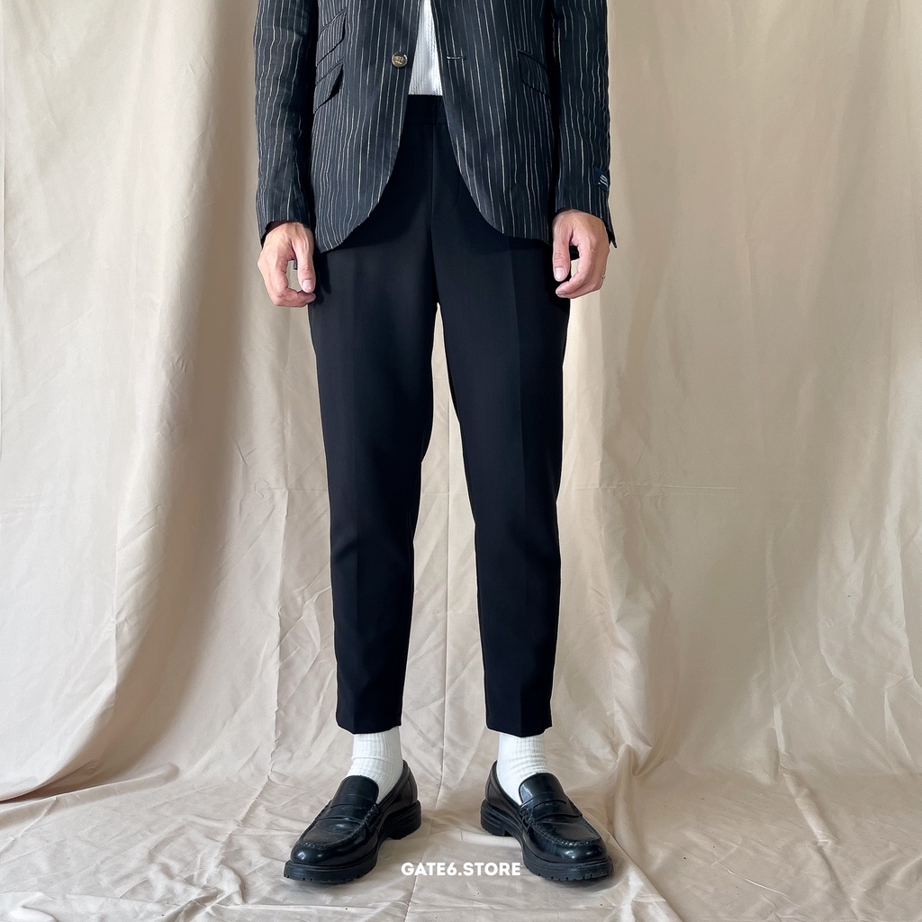 Áo Khoác Vest Nam XT sọc, Blazer form regular vải mềm GATE6 - F753