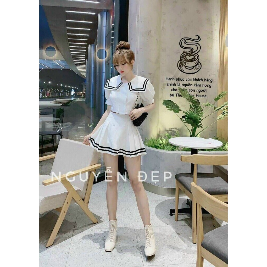 Set Bộ Váy Ford Thủy Thủ KAZE Unisex Fashion Ulzzang Freesize.TP