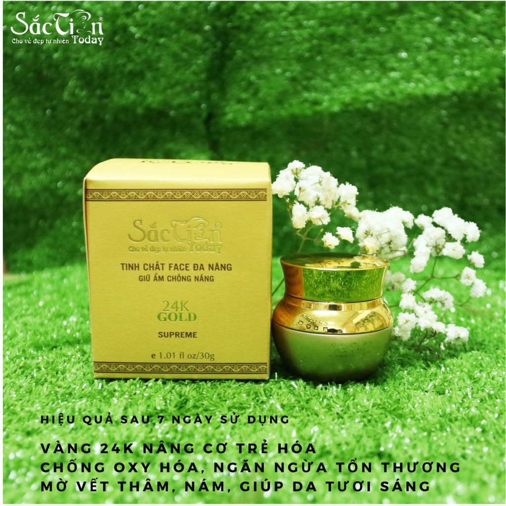 Tinh chất Face đa năng giữ ẩm chống nắng Sắc Tiên Today 30g vàng 24K nâng cơ trẻ hóa, ngăn ngừa tổn thương da