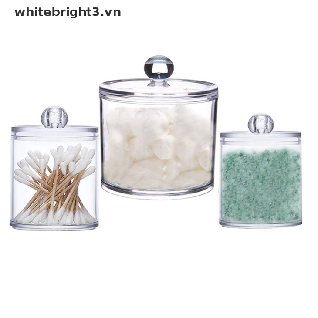 Set 3 Bông Tẩy Trang Bằng acrylic Trong Suốt Tiện Dụng