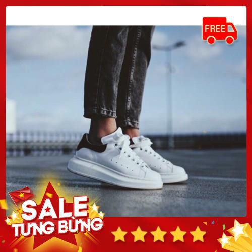 ⚡ [Freeship] Giày Thể Thao Sneaker Alexander Mqueen Trắng Gót Đen - Hàng Có Sẵn + Fullbox - Xước Store