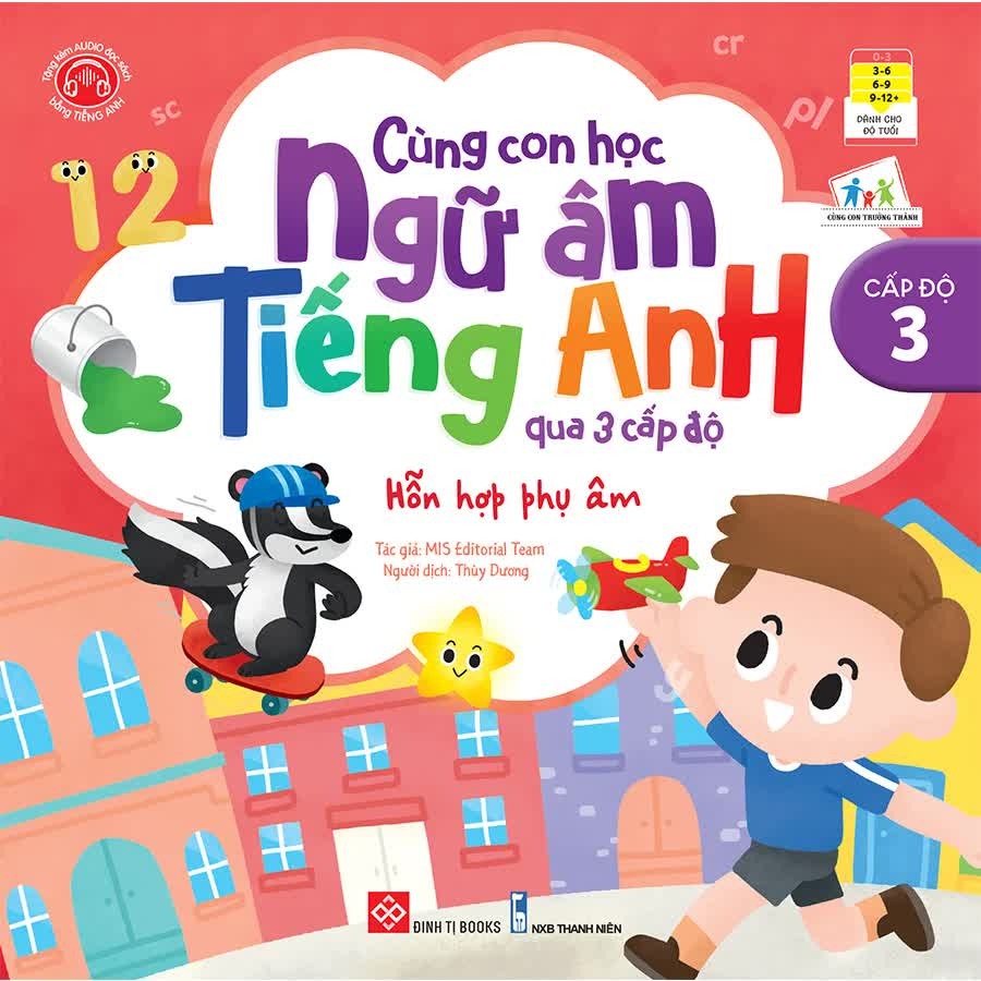 Sách-Cùng con học ngữ âm tiếng Anh qua 3 cấp độ