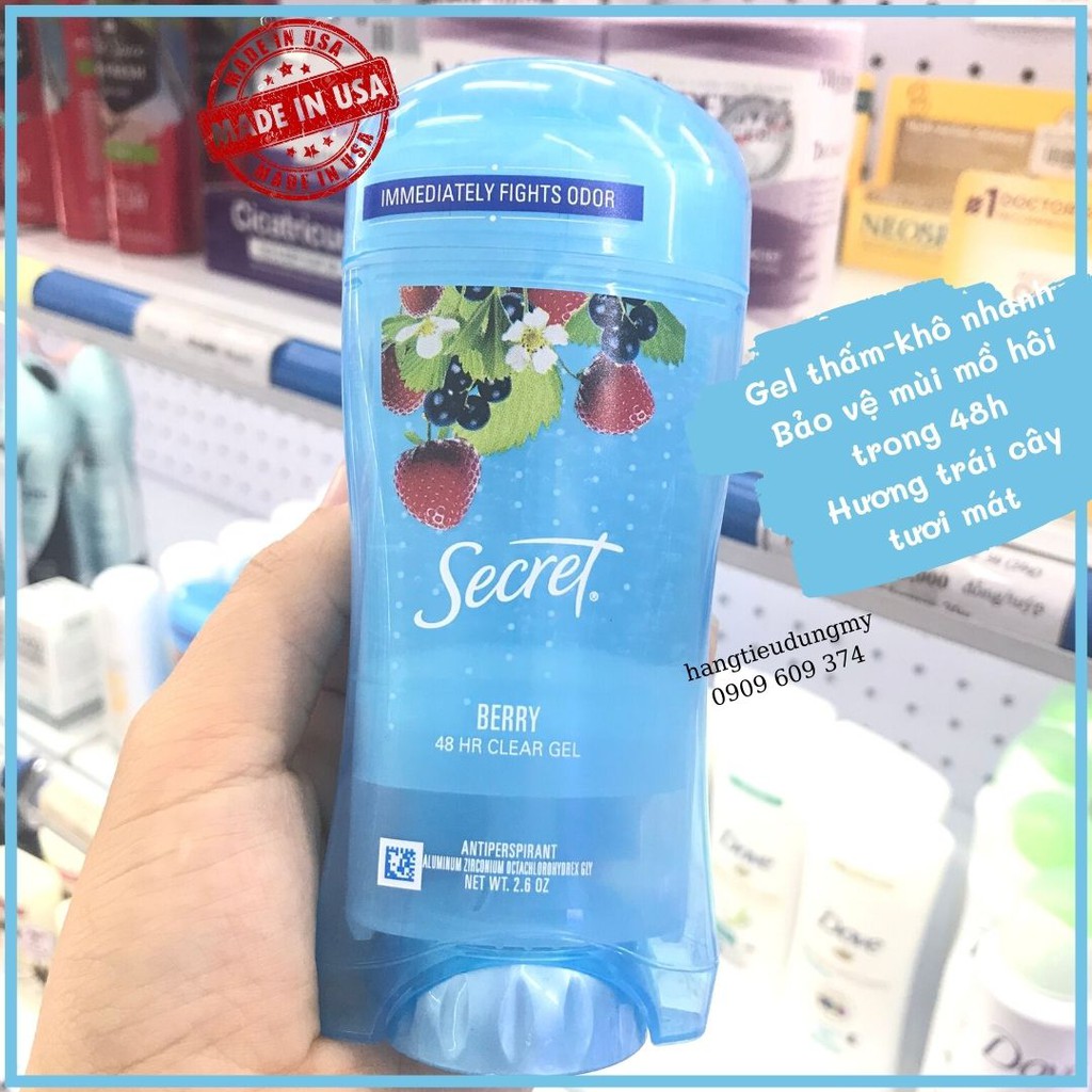 Gel khử mùi Secret Luxe Lavender clear gel 73g