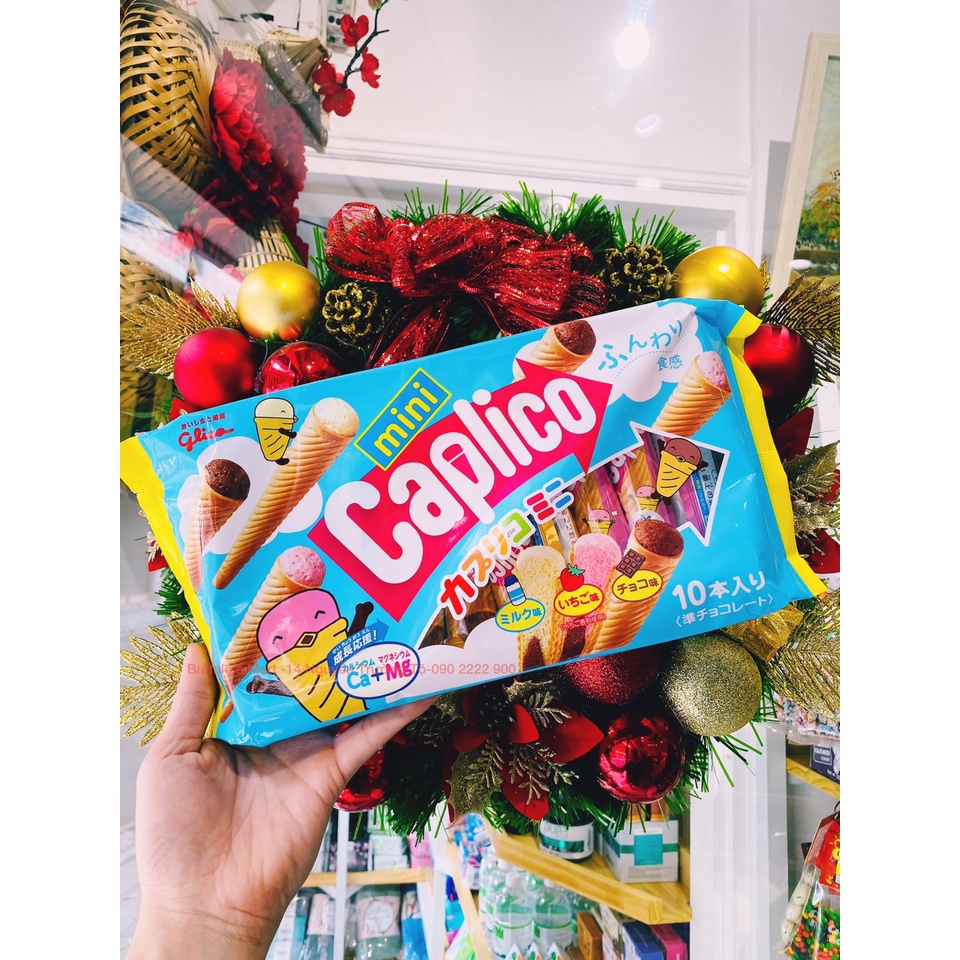 Bánh ốc quế Nhật Bản Bourbon Glico Caplico 87g-Hàng nhập khẩu chính hãng