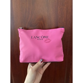 Túi đựng mỹ phẩm Lancome phiên bản đôi môi nền đỏ và hồng