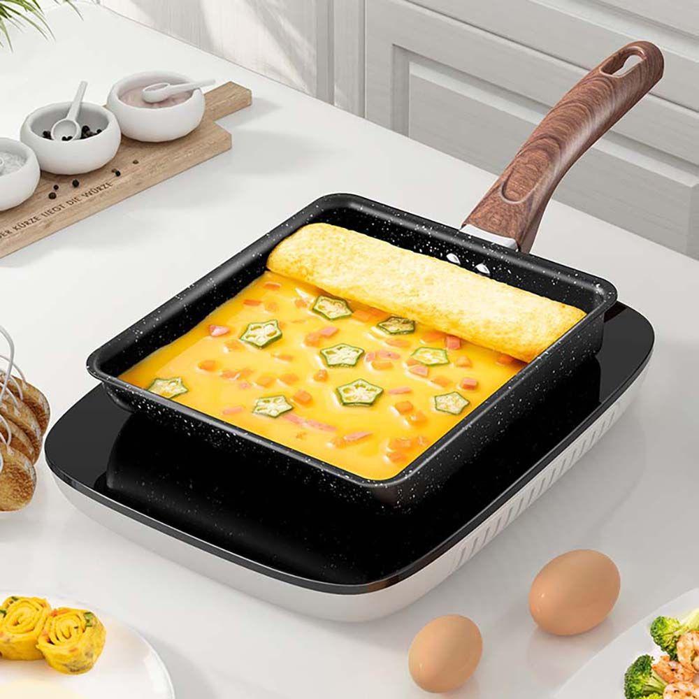 Vỉ Nướng Trứng Hình Chữ Nhật Bằng Sắt Tiện Dụng Cho Nhà Bếp