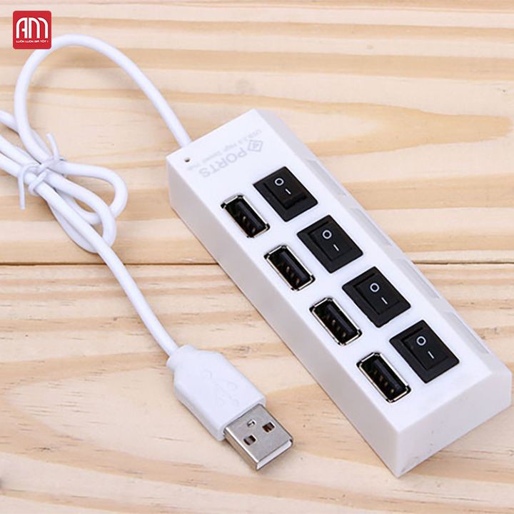 Bộ chia cổng usb - Chia Hub usb công tắc 4 cổng - Chia usb có công tắc