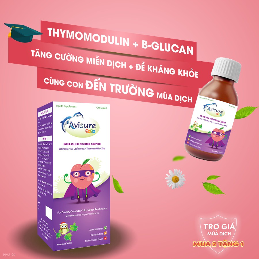 Bộ sản phẩm Avisure bổ sung vi chất toàn diện cho bé D3 mk7 drops DHA smart kid Safoli drops Avisure muno Calkid