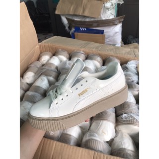 puma đế nâu da bóng