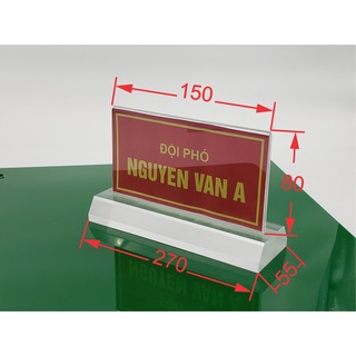 Biển chức danh quân đội bằng mica