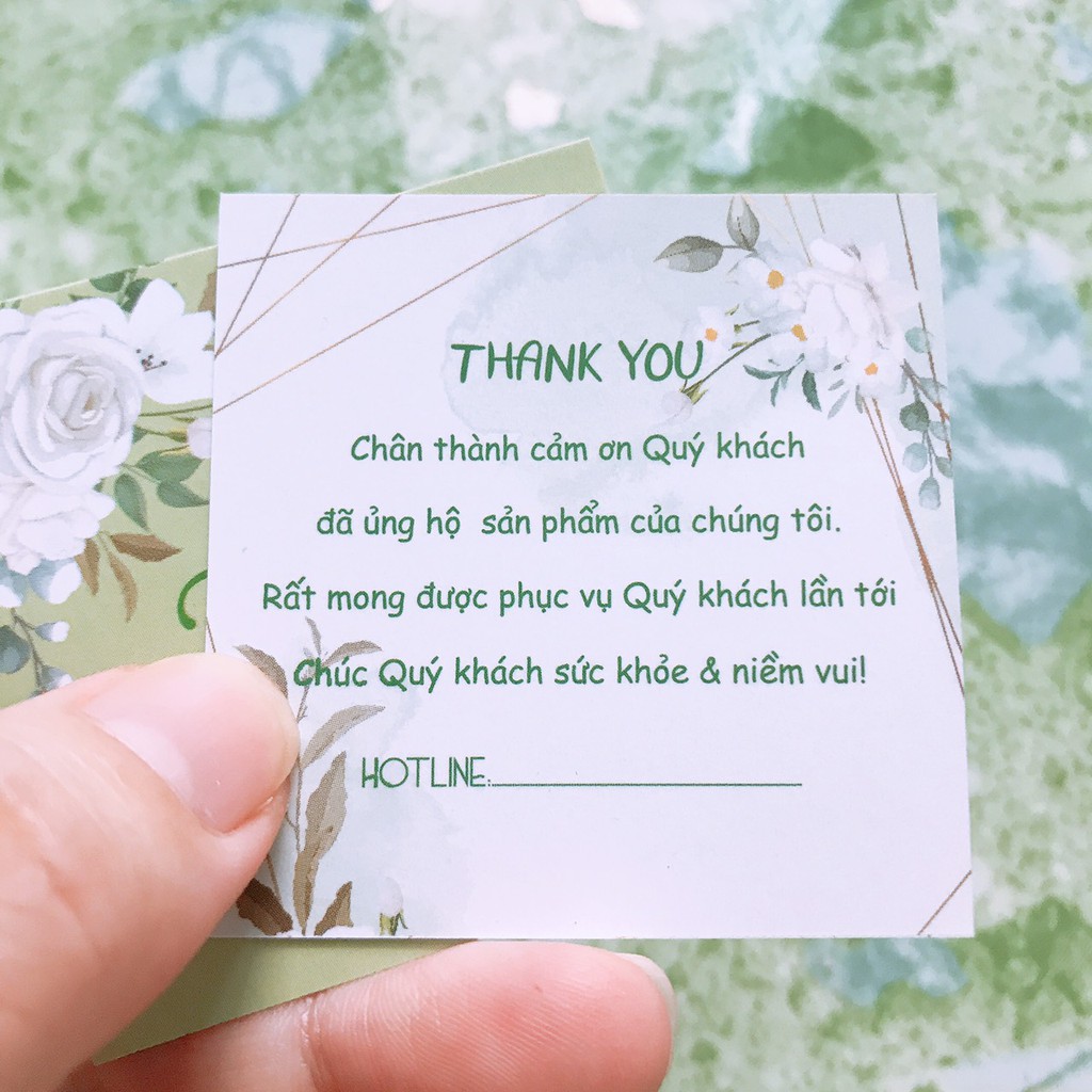 500 cái -  Card, Thẻ Cảm Ơn  theo Yêu Cầu Dành Cho Các Shop