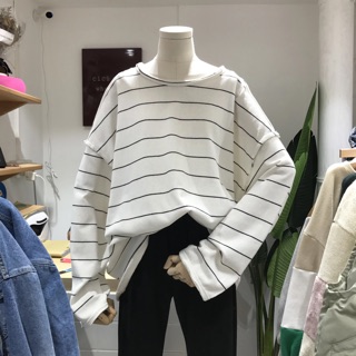 Áo Thun Sweater Kẻ Sọc Ngang( Hình Thật)