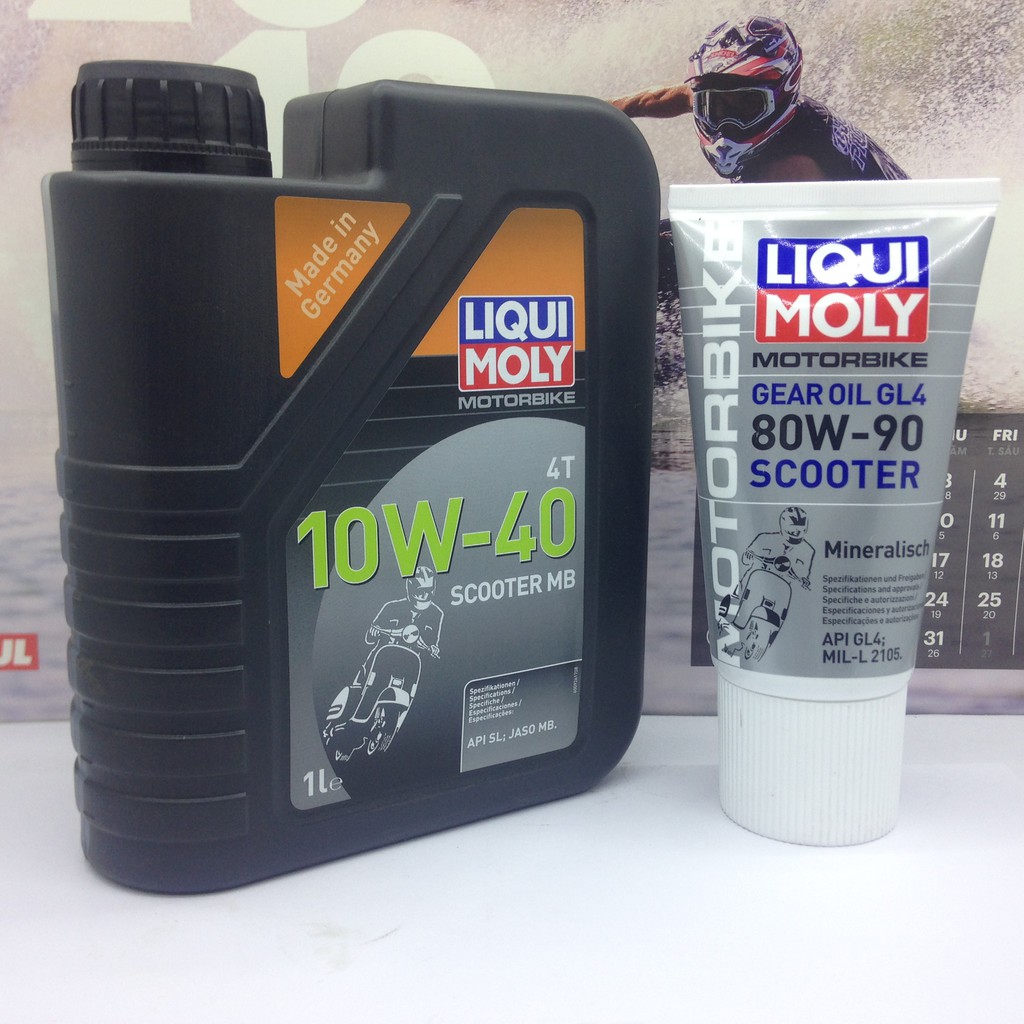 Nhớt Liqui moly scooter 10w40 và nhớt hộp số liqui moly 80W90