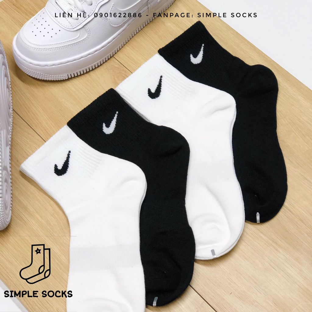 Vớ Nike Cổ Lửng 💝FREESHIP💝Tất Nam Nữ Nike Unisex Chính Hãng- Chống Hôi Chân Giá Rẻ Cotton Thoáng Mát