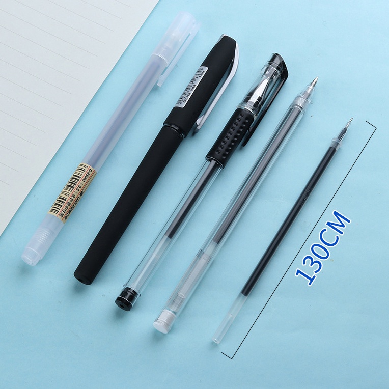 Ruột bút gel đầu đạn thay thế cho nhiều loại bút nắp cài ngòi 0.5mm mực đen dài 13cm CREAMY