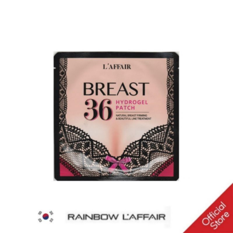 Cặp miếng dán nở ngực, săn chắc, chống chảy xệ Rainbow L'affair Breast 36 Hydrogel Patch 18g