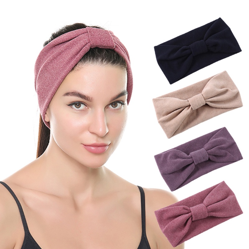 Băng Đô Len Giả Thắt Nơ Xinh Xắn Cho Nữ