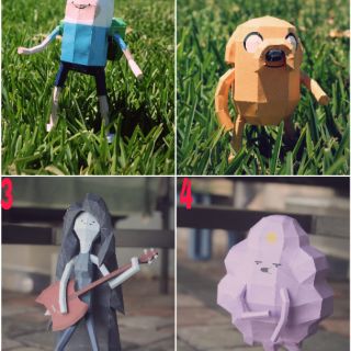 Mô hình giấy [Adventure Time]Finn,Jake,Marceline,Lumpy Space Princess(LSP)