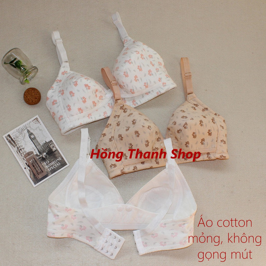 Áo Ngực Bà Bầu Và Cho Con Bú Không Gọng, Không Mút, Chất Thun Cotton Thoáng Mát , Co Giãn Tốt