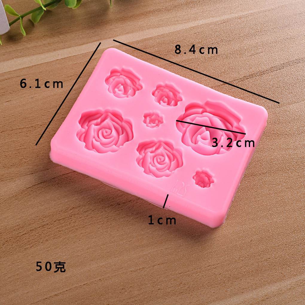Khuôn Silicon Làm Bánh Hình Hoa Hồng