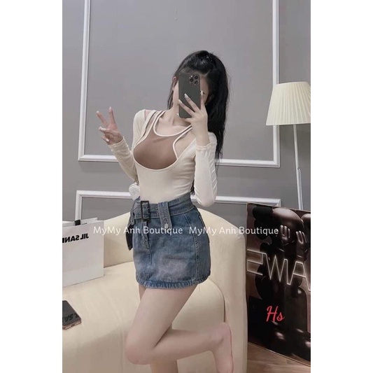 Áo phối khoét vai HSU1