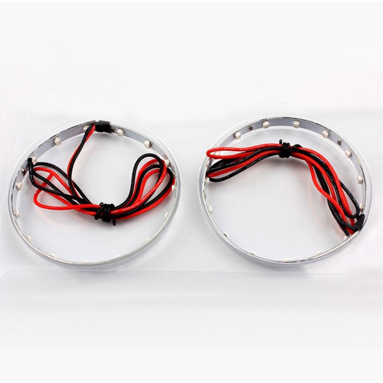 Đèn Pha LED Nhiều Màu Sắc Hình Mắt Quỷ Xoay 360 Độ Trang Trí Cho Xe Mô Tô