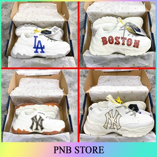 Giày sneaker m l b nam nữ, giày boston, ny, la da bò đế 2 lớp tăng chiều cao hàng cao cấp full box + bill
