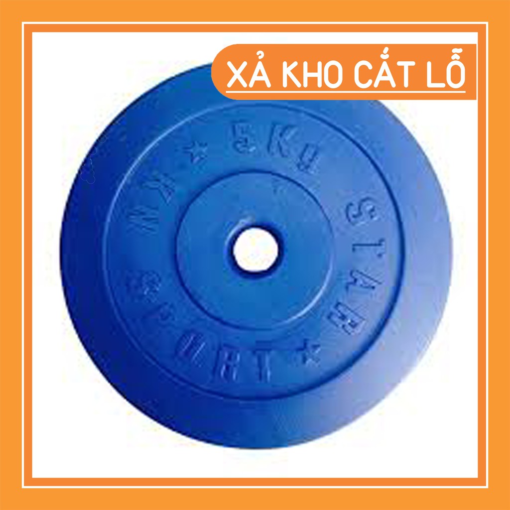 Tạ bánh nhựa 5kg ,10kg , tạ nhựa tập gym tại nhà giá rẻ bên trong lõi đúc bê tông