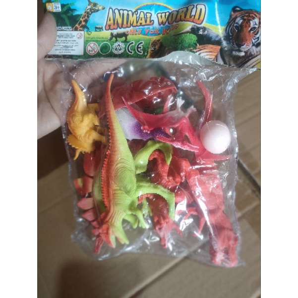 Đồ chơi mô hình túi khủng long và thú rừng cho bé
