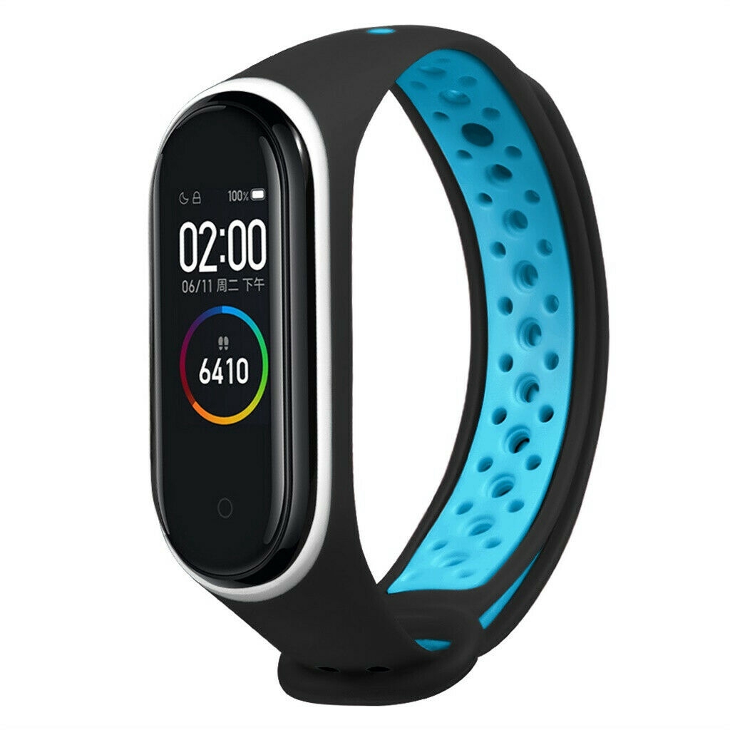 Dây Đeo Thay Thế Chất Liệu Silicon Màu Trơn Cho Xiaomi Mi Band 3 / 4