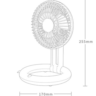 Quạt pin Sạc treo  đa năng 6685 có led  3 chế độ gió -  quat sac dien