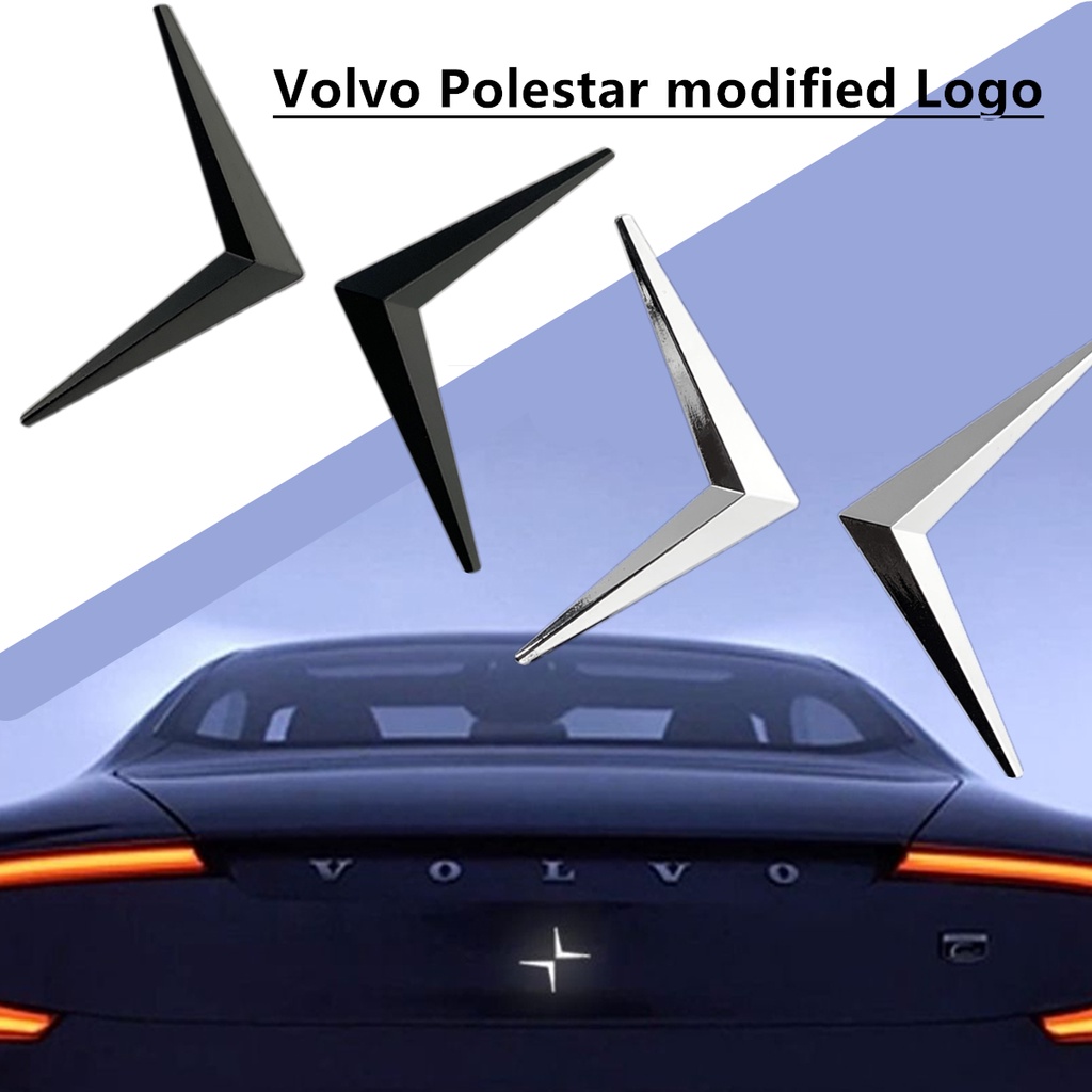 Miếng Dán Kim Loại Trang Trí Đuôi Xe Hơi Volvo Polestar 1