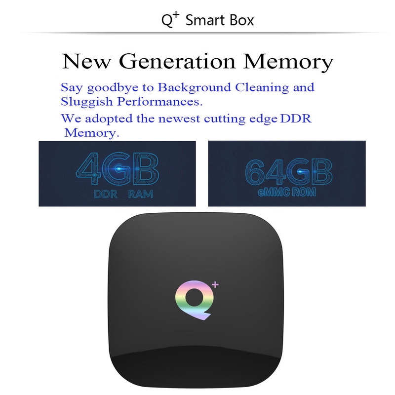 Thiết bị chuyển đổi TV thông minh Q Plus Android 9.0 6K 4GB RAM 32/64GB H6 4 nhân USD3.0 2.4G Wifi 4K