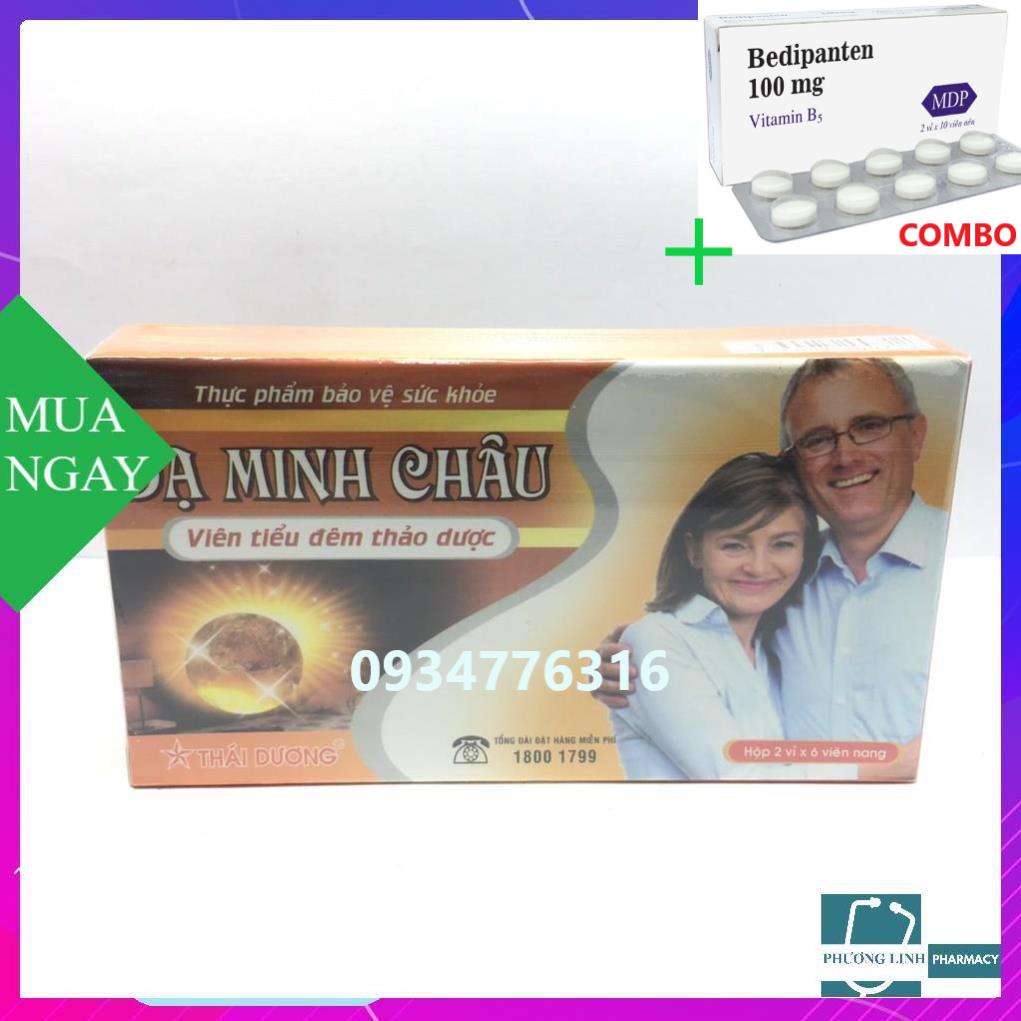 Combo Bedipanten 100mg +  TPCN VIÊN TIỂU ĐÊM DẠ MINH CHÂU hộp 2 vỉ x 6 viên nang