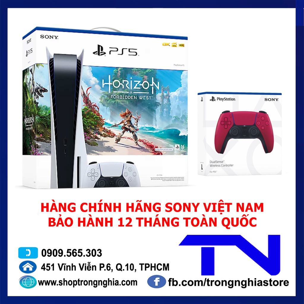 Bộ sản phẩm PS5 Horizon Forbidden West™ Bundle và 1 tay cầm DualSense màu tùy chọn - Hàng chính hãng Sony Việt Nam
