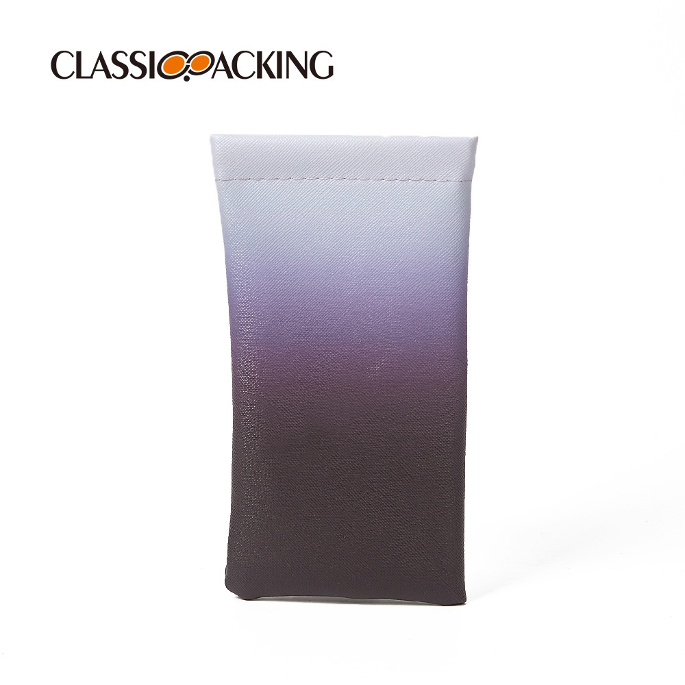 Túi Đựng Mắt Kính Tự Động Bằng PVC Họa Tiết Chữ Thập Màu Gradient