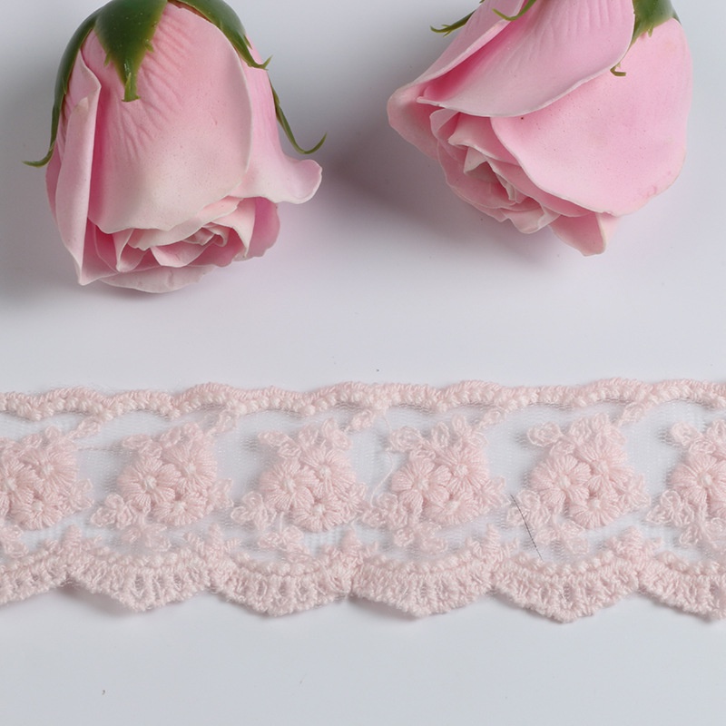 Cuộn Vải Ren Cotton 4cm Dài 1M Thêu Hoa Dùng Làm Đồ Thủ Công