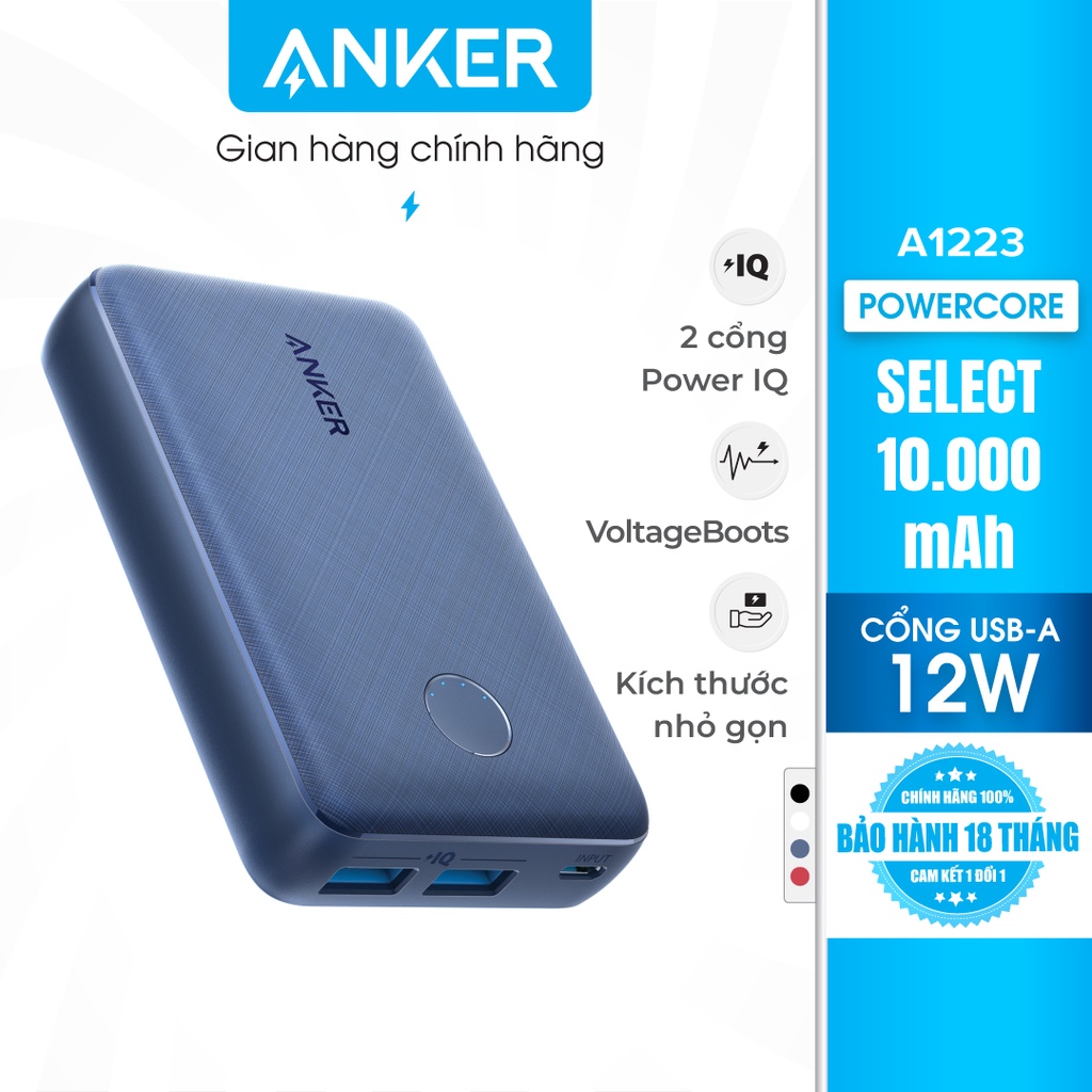 Pin sạc dự phòng ANKER PowerCore Select 10000mAh - A1223