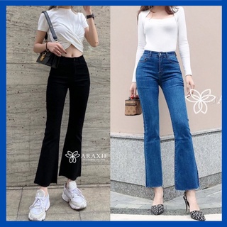 quần jean ống loe,quần bò ống loe tua dua cạp cao tôn dáng siêu xinh xắn - kameco