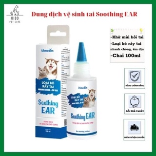 Dung dịch vệ sinh tai chó mèo Soothing Ear 100ml lấy ráy tai khử mùi hôi tai dễ dàng nhanh chóng