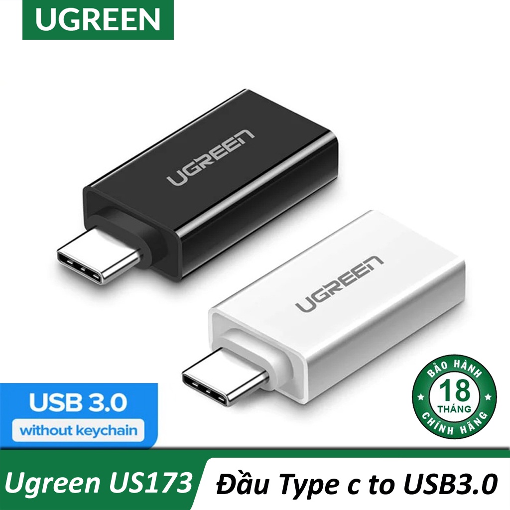 Đầu chuyển USB 3.1 Type C to USB 3.0 Type A female UGREEN 30155 - US173 Chính Hãng