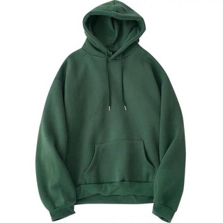 Áo hoodie unisex nam nữ xanh rêu nỉ bông đep