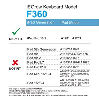Bàn phím Bluetooth cho tablet táo pro 10.5 xoay 360 độ