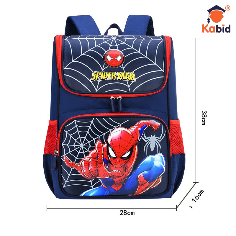 Cặp học sinh cấp 1- Balo người nhện Spider Man-Balo nam siêu nhẹ chống gù lưng+Tặng món quà set dụng cụ học tập (MSP603)