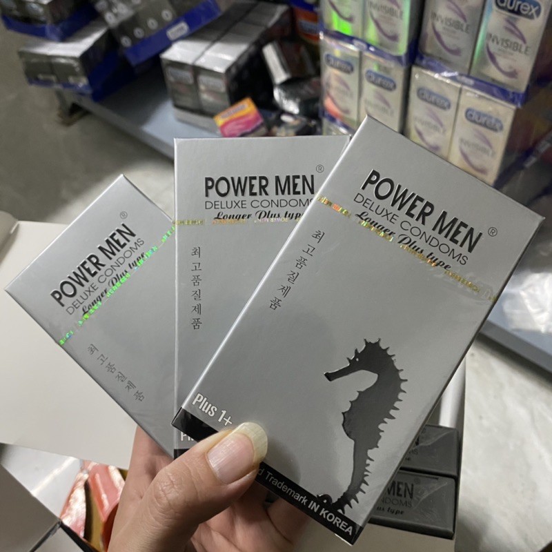 Bao cao su Power Men Longer Plus cá ngựa hộp 12 chiếc